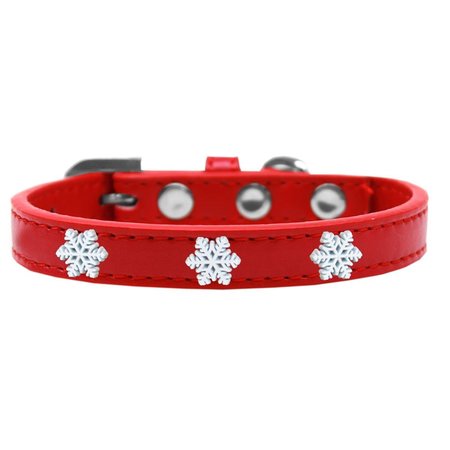 MIRAGE PET PRODUCTS Snowflake Widget Dog CollarRed Size 18 631-7 RD18